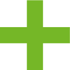 Grünes Icon mit dem Pluszeichen